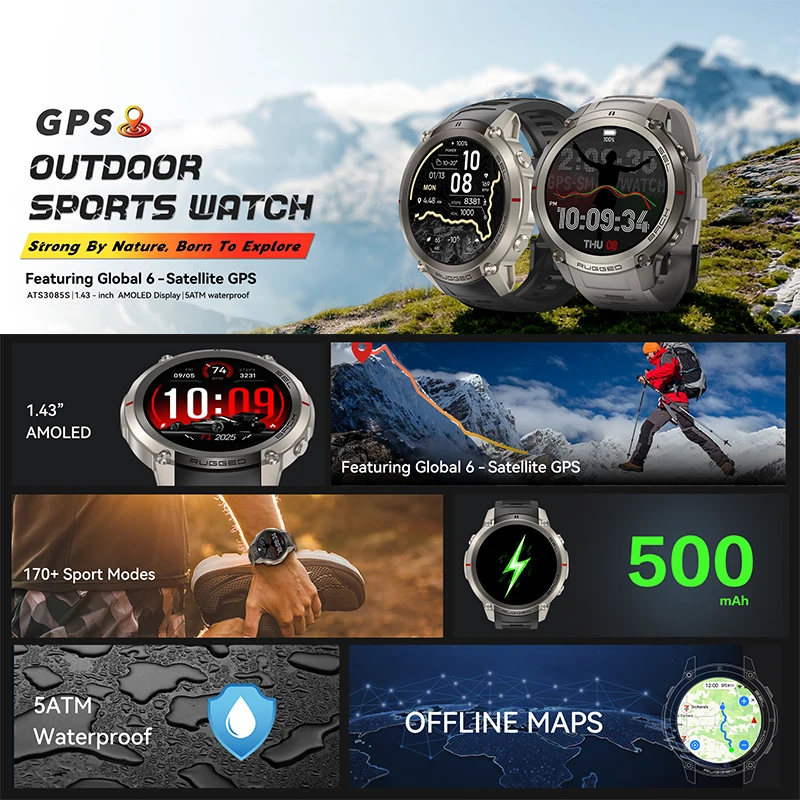 Sport-Smartwatch mit GPS, Offl – Outdoor Adventure World Bewertung und Preis